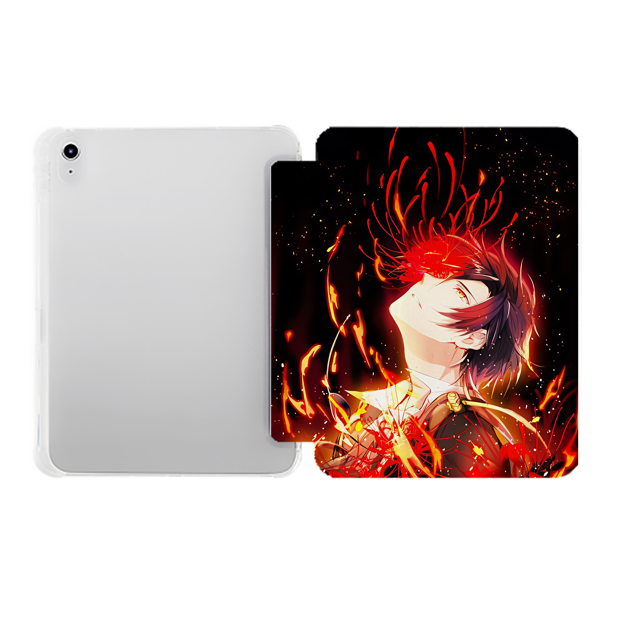 （画像用） 刀剣乱舞 Touken Ranbu IPad ケース ペン収納付き 三つ折りスタンド PUレザー×シリコン 対応機種9.5/10.5/10.9インチ
